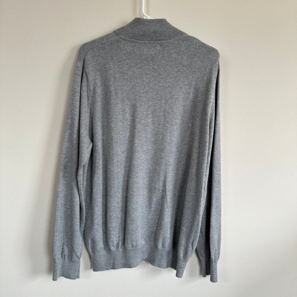 L.L. Bean Cotton Cashmere Blend 1/4 Zip Sweater Pullover Mock Neck Long Sleeve M - Picture 8 of 8